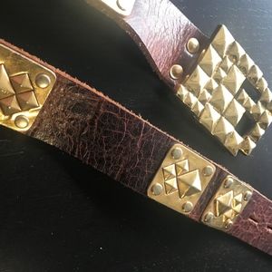 Papa & K Gold Studded Belt